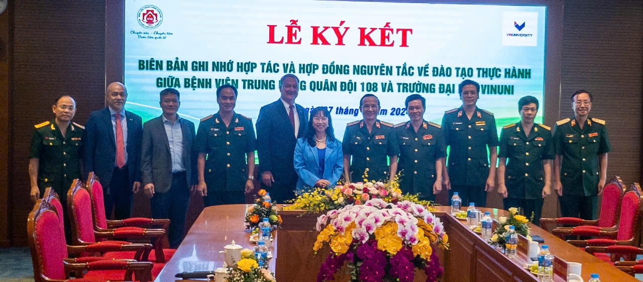 VinUni and 108 Military Central Hospital Sign MOU and Contract for Strategic Partnership